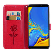 Custodia portafoglio in pelle PU rosa per Samsung Galaxy A9 (2018