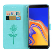 Custodia portafoglio in pelle PU rosa per Samsung Galaxy J4+