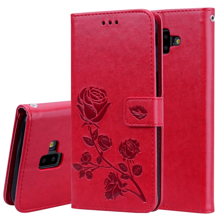 Custodia portafoglio in pelle PU rosa per Samsung Galaxy J6+