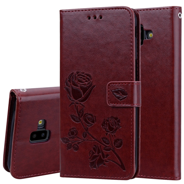 Custodia portafoglio in pelle PU rosa per Samsung Galaxy J6+