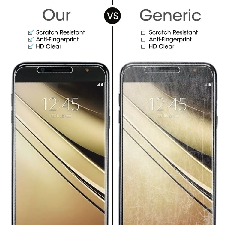 Pellicola in vetro temperato 9H per Galaxy C7 (2017) 10 pezzi