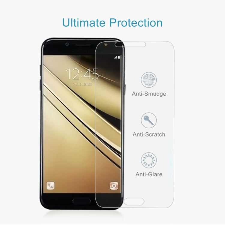 Pellicola in vetro temperato 9H per Galaxy C7 (2017) 10 pezzi