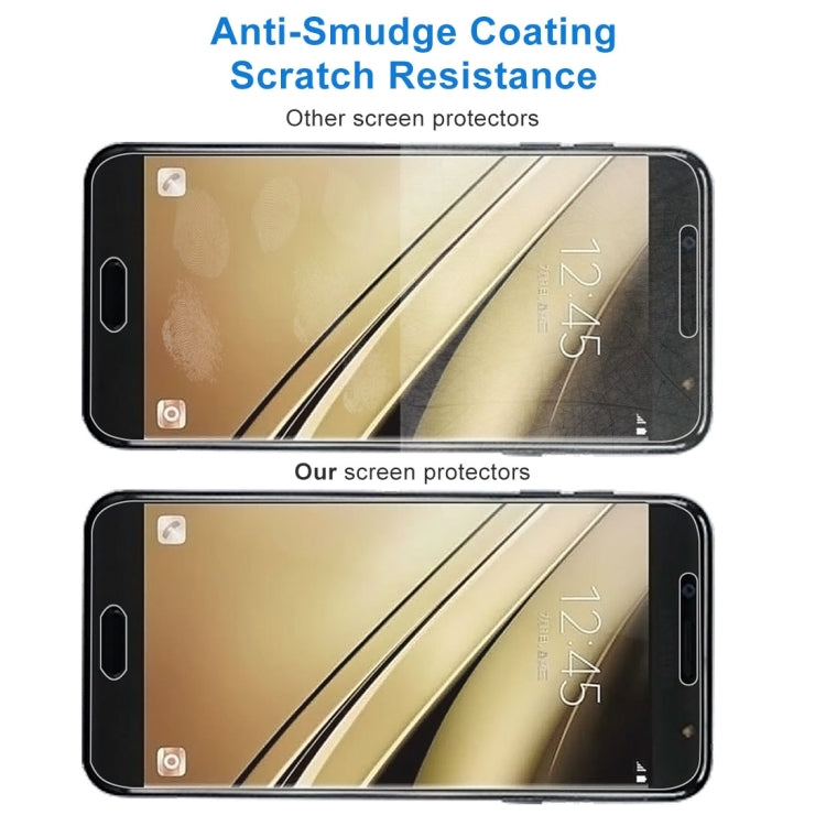 Pellicola in vetro temperato 9H per Galaxy C7 (2017) 10 pezzi