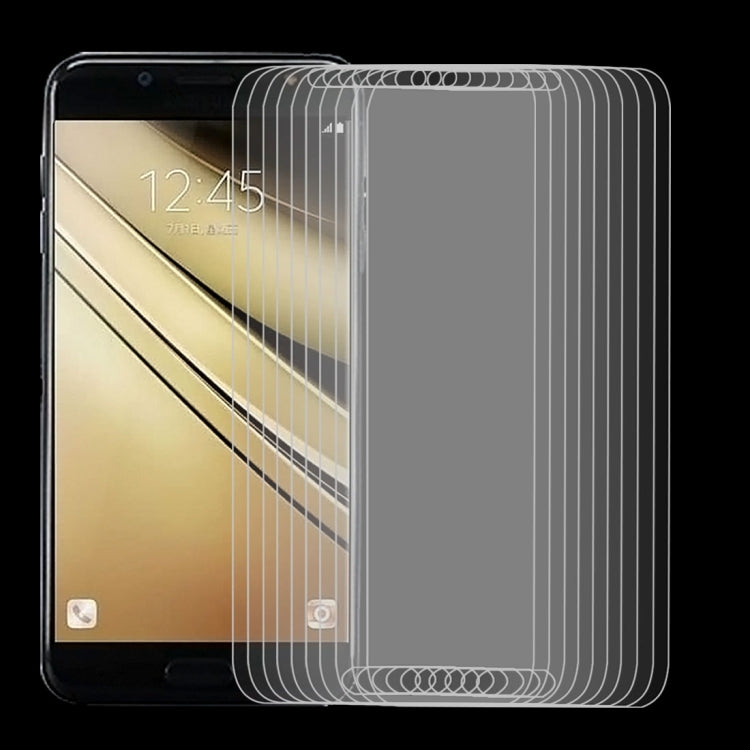 Pellicola in vetro temperato 9H per Galaxy C7 (2017) 10 pezzi