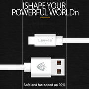 Lenyes LC701 Cavo di ricarica rapida per sincronizzazione dati da USB a micro USB in PVC da 1,5 m 2,4 A, 1.5m Micro USB