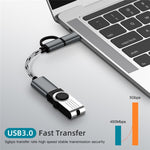 Cavo adattatore USB 3.0 femmina a Micro USB + USB-C 17 cm