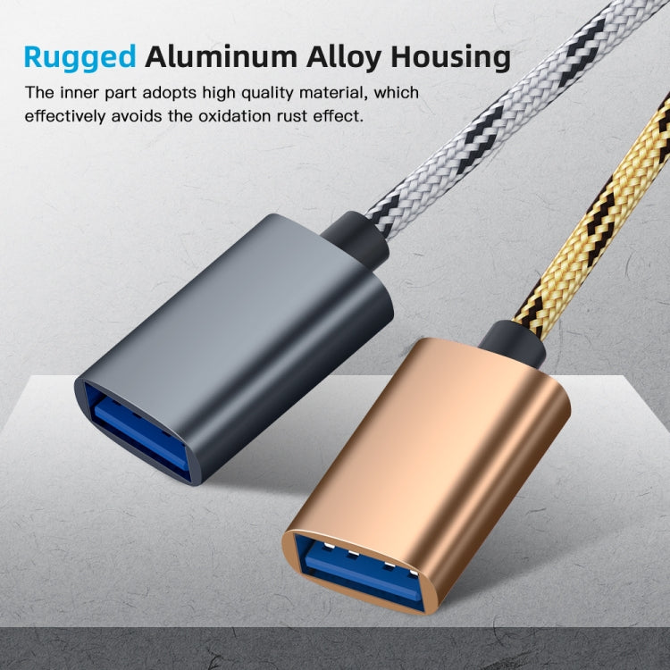 Cavo adattatore USB 3.0 femmina a Micro USB + USB-C 17 cm