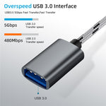 Cavo adattatore USB 3.0 femmina a Micro USB + USB-C 17 cm