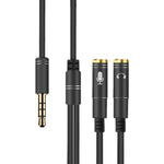 Splitter cavo audio TPE 2 in 1 da 3,5 mm 32 cm