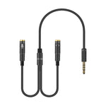 Splitter cavo audio TPE 2 in 1 da 3,5 mm 32 cm