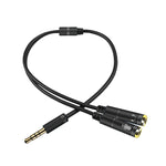 Splitter cavo audio TPE 2 in 1 da 3,5 mm 32 cm