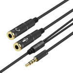 Splitter cavo audio TPE 2 in 1 da 3,5 mm 32 cm
