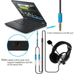 Splitter cavo audio TPE 2 in 1 da 3,5 mm 32 cm
