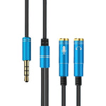 Splitter cavo audio TPE 2 in 1 da 3,5 mm 32 cm