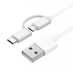 Cavo dati USB a Micro USB e USB-C 2,4A QC3.0 30 cm