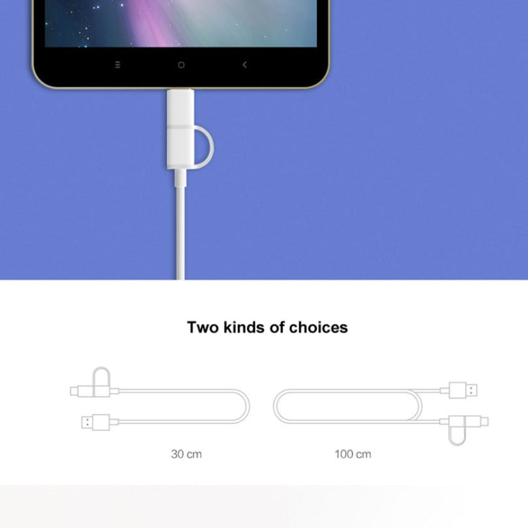Cavo dati USB a Micro USB e USB-C 2,4A QC3.0 30 cm
