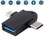 Adattatore USB 3.0 femmina a USB-C maschio OTG con foro imbracatu
