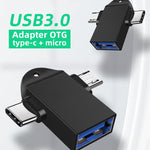 Adattatore USB 3.0 femmina a USB-C maschio OTG con foro imbracatu
