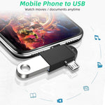 Adattatore USB 3.0 femmina a USB-C maschio OTG con foro imbracatu