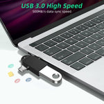 Adattatore USB 3.0 femmina a USB-C maschio OTG con foro imbracatu