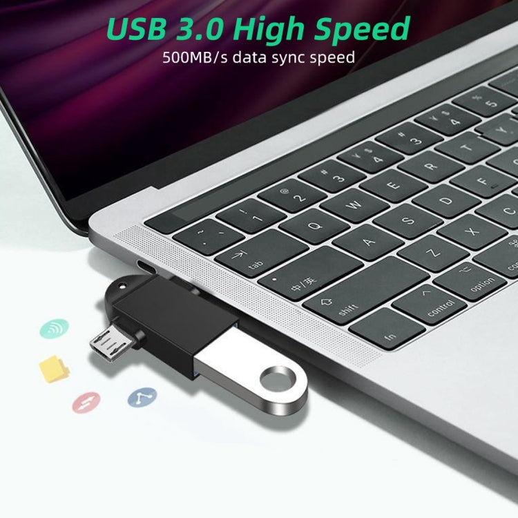 Adattatore USB 3.0 femmina a USB-C maschio OTG con foro imbracatu