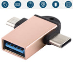Adattatore USB 3.0 femmina a USB-C maschio OTG con foro imbracatu