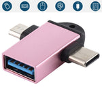 Adattatore USB 3.0 femmina a USB-C maschio OTG con foro imbracatu
