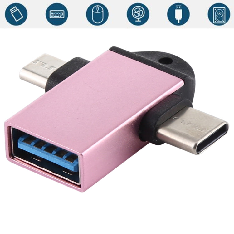 Adattatore USB 3.0 femmina a USB-C maschio OTG con foro imbracatu