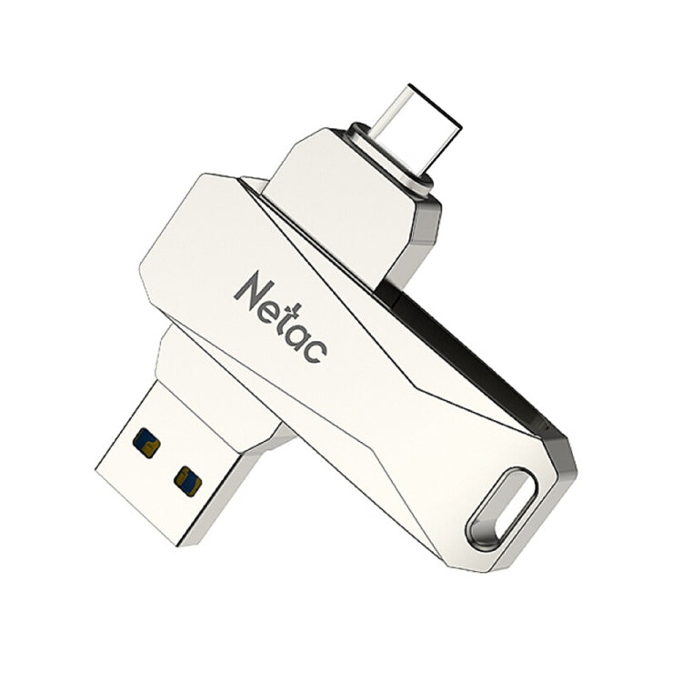 Netac U782C 32GB USB-C / Type-C + USB 3.0 Rotazione a 360 gradi Chiavetta USB OTG U in lega di zinco, 32GB