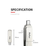Netac U782C 32GB USB-C / Type-C + USB 3.0 Rotazione a 360 gradi Chiavetta USB OTG U in lega di zinco, 32GB