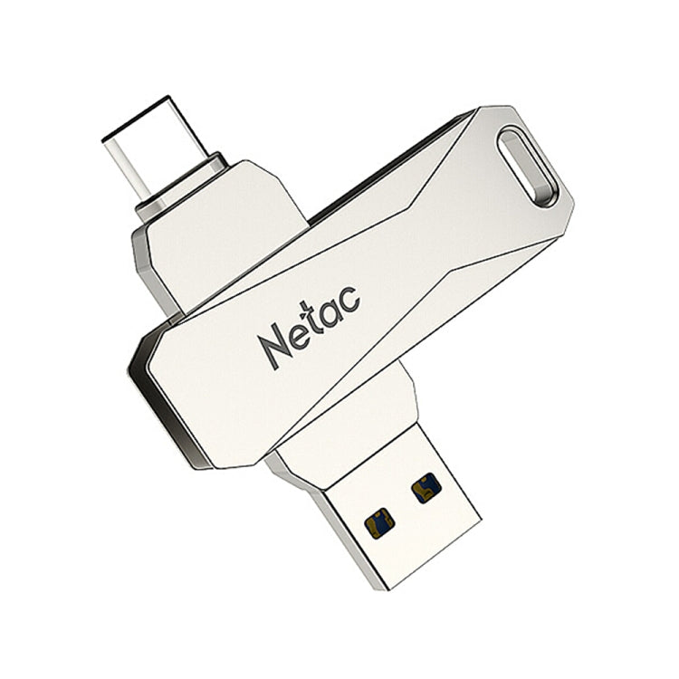 Netac U782C 128GB USB-C / Type-C + USB 3.0 Rotazione a 360 gradi Chiavetta USB OTG U in lega di zinco, 128GB