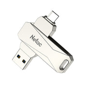 Netac U782C 128GB USB-C / Type-C + USB 3.0 Rotazione a 360 gradi Chiavetta USB OTG U in lega di zinco, 128GB