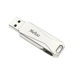 Netac U782C 128GB USB-C / Type-C + USB 3.0 Rotazione a 360 gradi Chiavetta USB OTG U in lega di zinco, 128GB