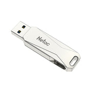 Netac U782C 128GB USB-C / Type-C + USB 3.0 Rotazione a 360 gradi Chiavetta USB OTG U in lega di zinco, 128GB