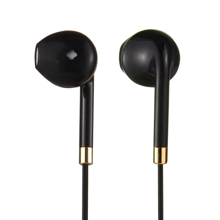 Auricolare in-ear da 3,5 mm con corpo in filo nero con controllo di linea e microfono per iPhone, Galaxy, Huawei, Xiaomi, LG, HTC e altri smartphone