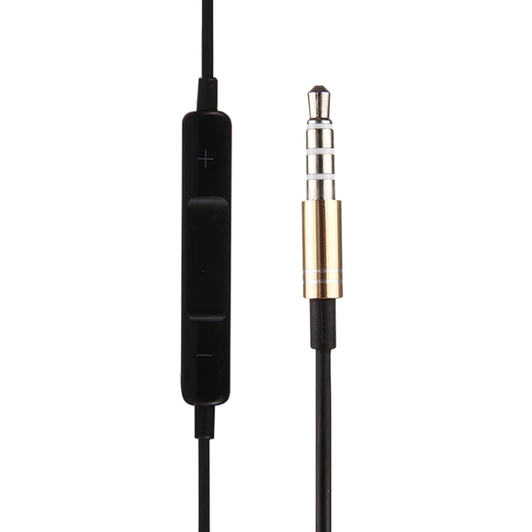 Auricolare in-ear da 3,5 mm con corpo in filo nero con controllo di linea e microfono per iPhone, Galaxy, Huawei, Xiaomi, LG, HTC e altri smartphone