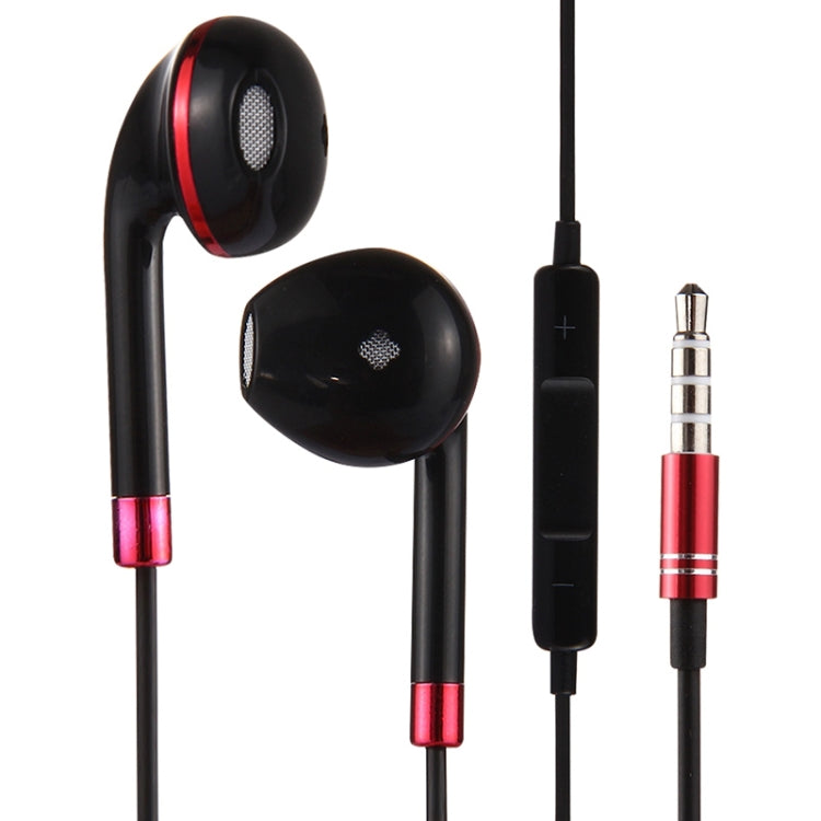Auricolare in-ear da 3,5 mm con corpo in filo nero con controllo di linea e microfono per iPhone, Galaxy, Huawei, Xiaomi, LG, HTC e altri smartphone