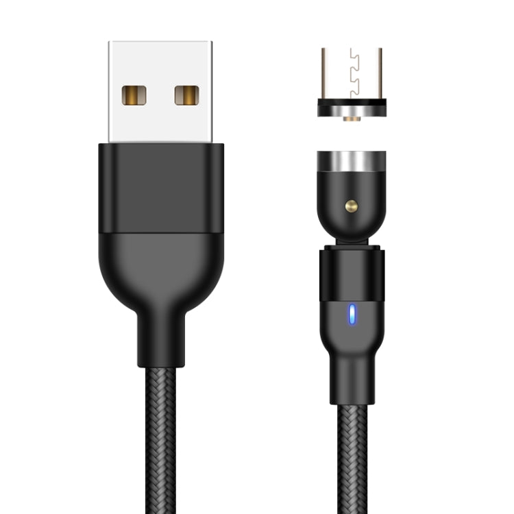 Cavo di ricarica magnetico rotante intrecciato in nylon da USB a micro USB da 1 m 2A, 1m Micro USB