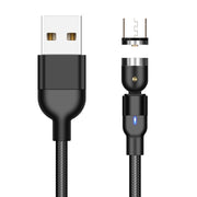Cavo di ricarica magnetico rotante intrecciato in nylon da USB a micro USB da 1 m 2A, 1m Micro USB