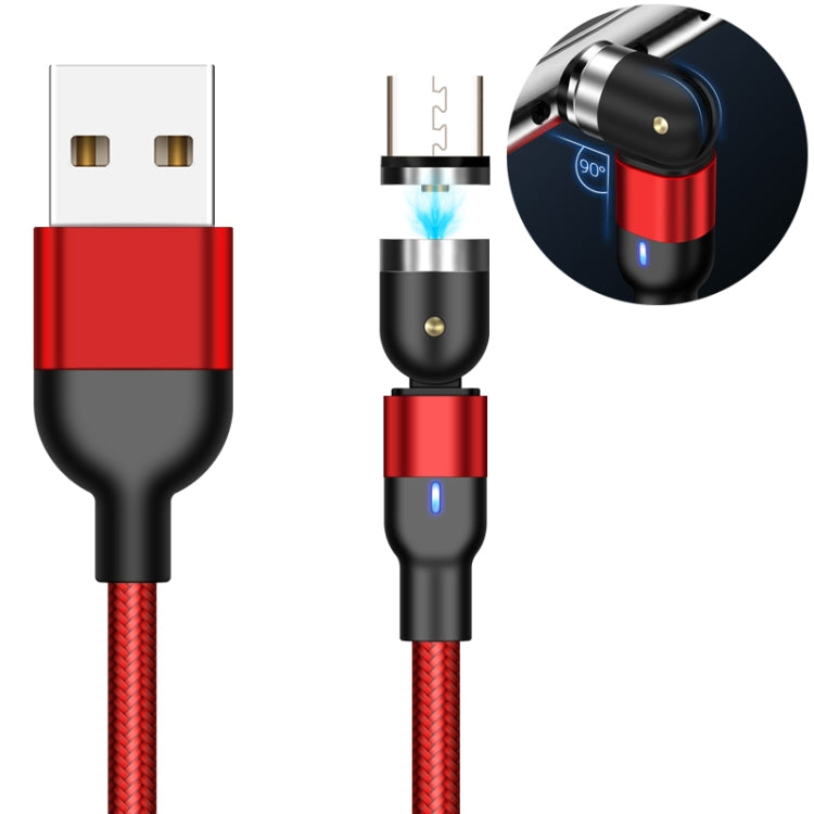Cavo di ricarica magnetico rotante intrecciato in nylon da USB a micro USB da 1 m 2A, 1m Micro USB