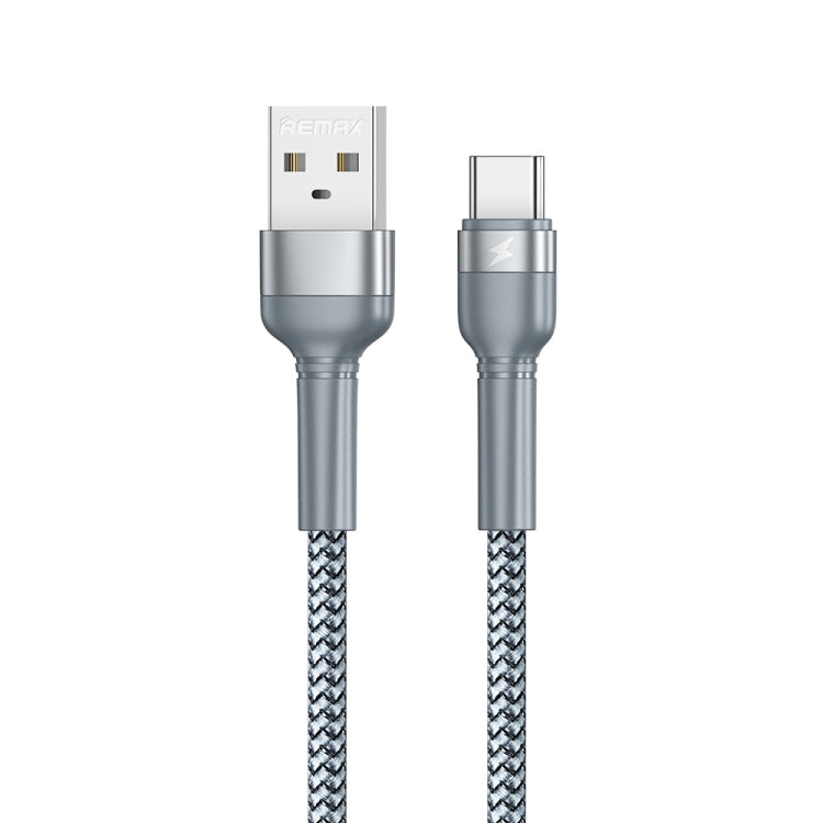 REMAX RC-124a 1m 2.4A USB a USB-C / Type-C Cavo dati di ricarica veloce intrecciato in lega di alluminio, Type-C