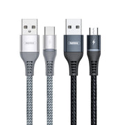 REMAX RC-152M Cavo dati per respirazione colorato da USB a Micro USB da 1 m 2,4 A, Micro USB