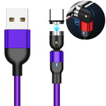 Cavo di ricarica magnetico rotante intrecciato in nylon da USB a USB-C / Type-C da 2 m 2 A, 2m Type-C