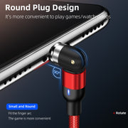 Cavo di ricarica magnetico rotante intrecciato in nylon da USB a micro USB da 2 m 2 A, 2m Micro USB