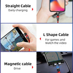 Cavo di ricarica magnetico rotante intrecciato in nylon da USB a USB-C / Type-C da 1 m 2A, 1m Type-C