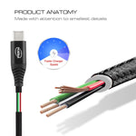 Cavo ricarica USB a Tipo C 1,2 m nylon intrecciato