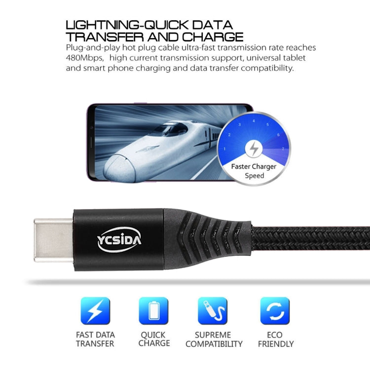 Cavo ricarica USB a Tipo C 1,2 m nylon intrecciato