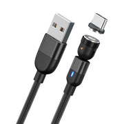 Cavo di ricarica per sincronizzazione dati magnetica rotante da 540 gradi con uscita USB a USB-C / Type-C da 1 m 3A, 1m Type-C