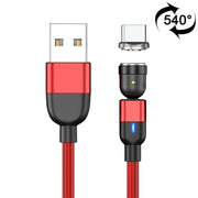 Cavo di ricarica per sincronizzazione dati magnetica rotante da 540 gradi con uscita USB a USB-C / Type-C da 1 m 3A, 1m Type-C