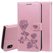 Custodia portafoglio in pelle PU rosa per Galaxy A10